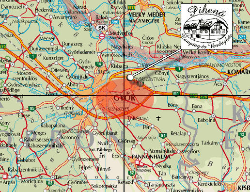 győrújbarát térkép Pihenõ Camping és Fogadó győrújbarát térkép